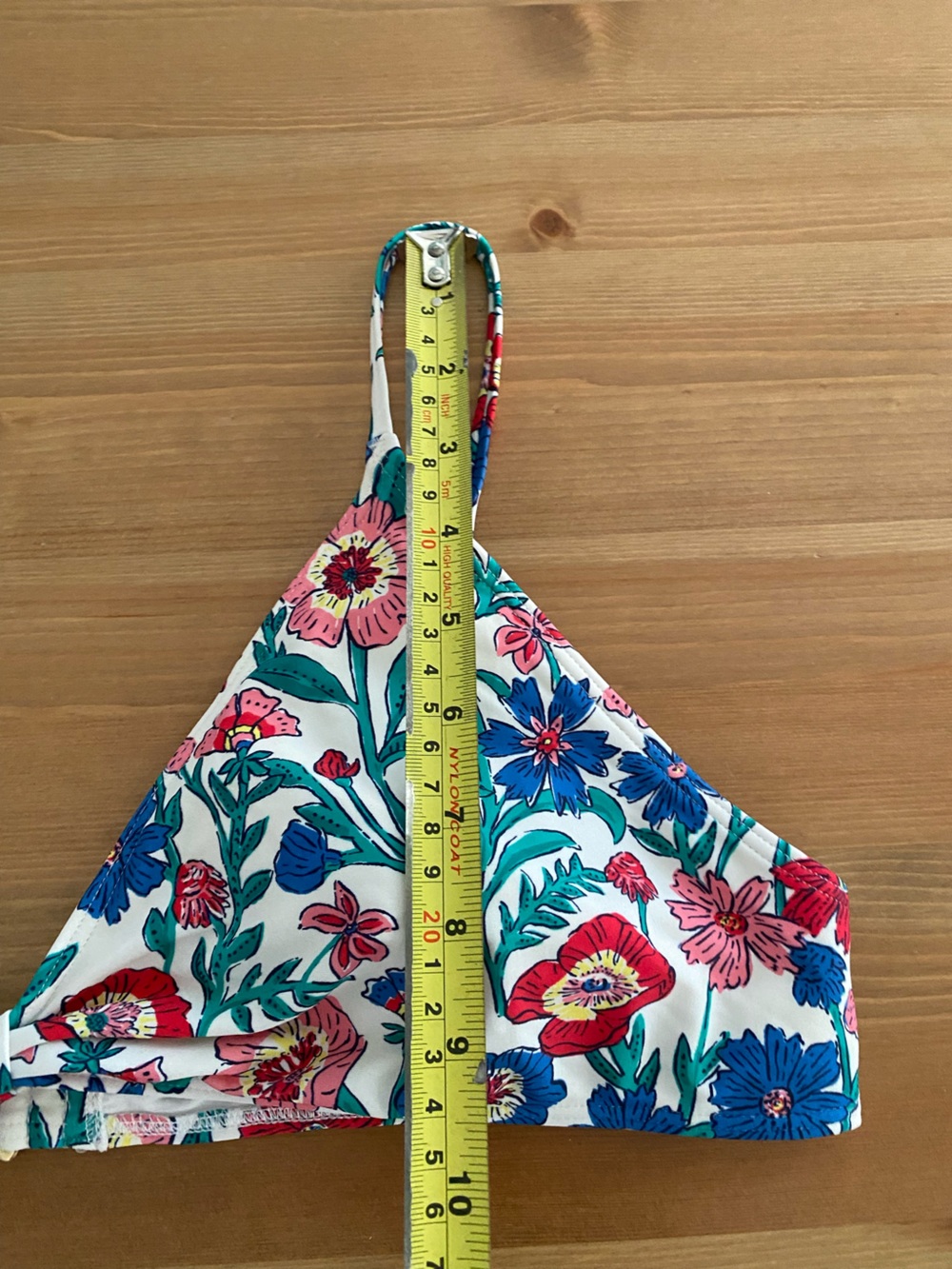 Vineyard Vines Tisbury Floral bikini Top Size XL Knot Front Adjustable Triangle - Picture 4 of 9
